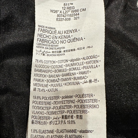 Boys Levi’s 511 black jeans size 12 - Picture 4 of 6